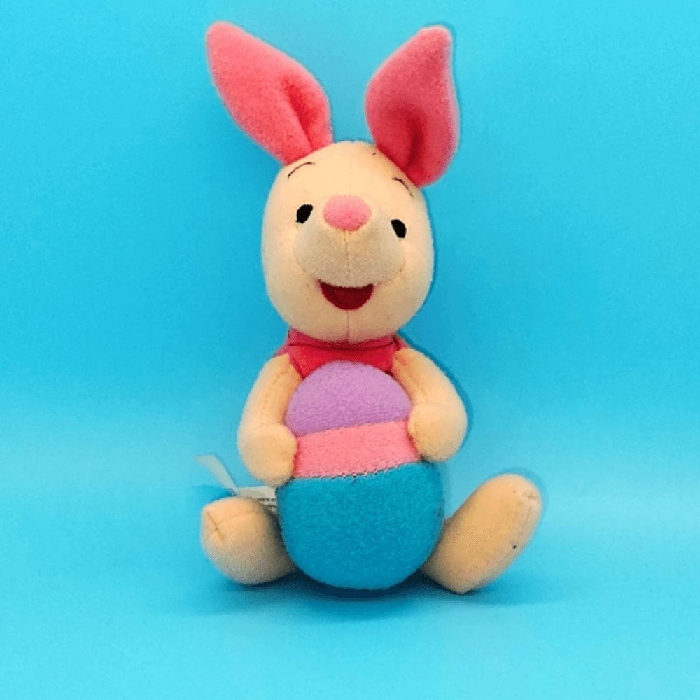 Vintage Mattel Easter Piglet Mini Plush 5" Winnie the Pooh Egg 1998 90's